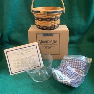 Longaberger 1998 Miniature Apple Basket Collectors Club